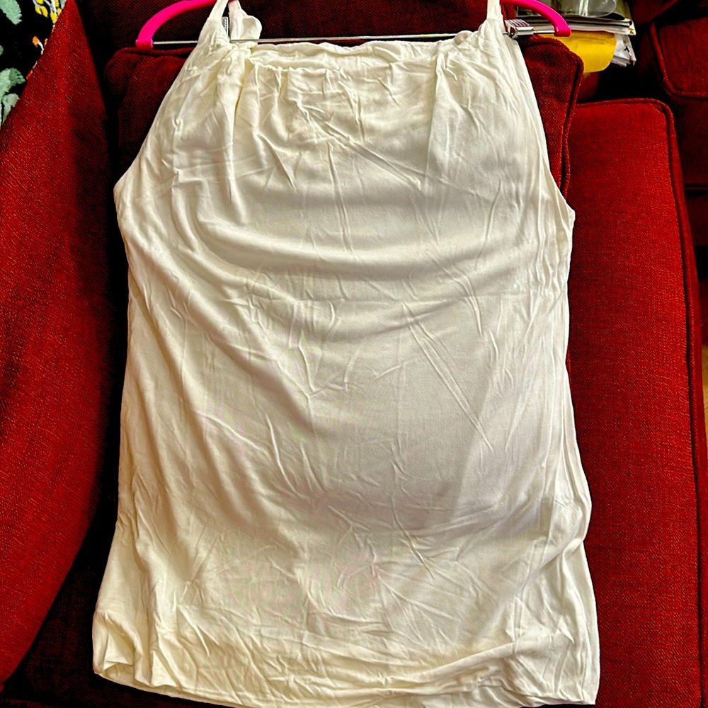 Cabi Cream draped front and back Cami style blouse